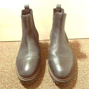 Black Italian Leather Heeled Boots